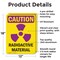 Signmission Radiation & Laser Sign, 18 in H x 12 in W, Aluminum, Rectangle OS-2PACK-CR-A-1218-V-10270 - alternate 3